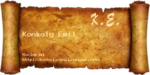 Konkoly Emil névjegykártya